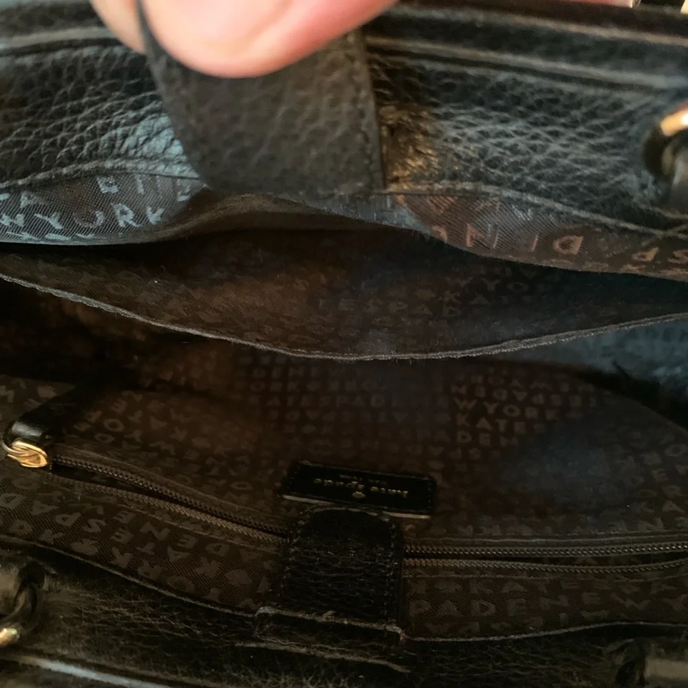 Kate Spade New York Small Rorie Wickham Place Black Leather Satchel Like New!